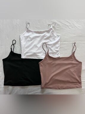 3-Pack Women's Spaghetti Strap Camisole - White, Black, Mauve